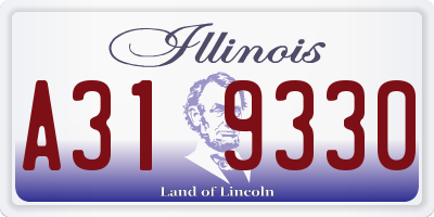 IL license plate A319330