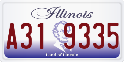IL license plate A319335