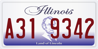 IL license plate A319342