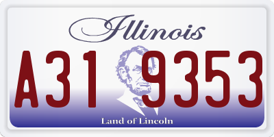 IL license plate A319353