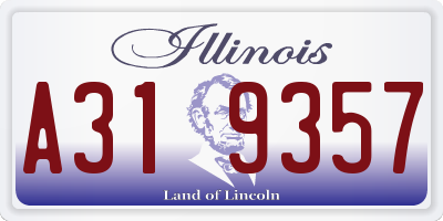 IL license plate A319357
