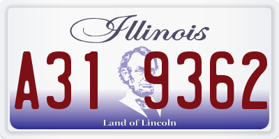 IL license plate A319362