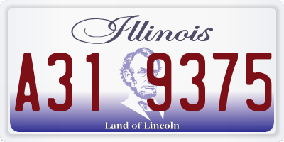 IL license plate A319375