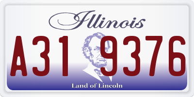 IL license plate A319376