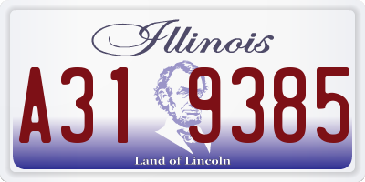 IL license plate A319385