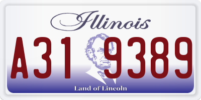 IL license plate A319389