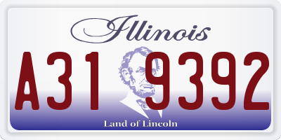 IL license plate A319392