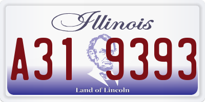 IL license plate A319393