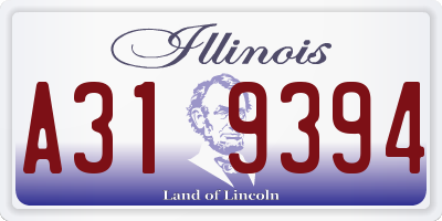 IL license plate A319394
