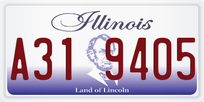 IL license plate A319405