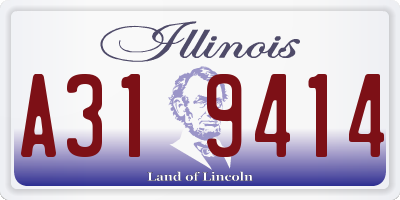 IL license plate A319414