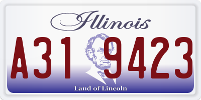 IL license plate A319423