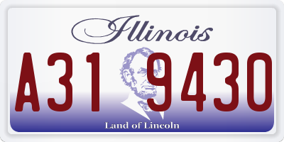 IL license plate A319430