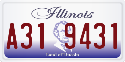 IL license plate A319431