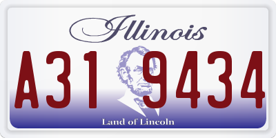 IL license plate A319434
