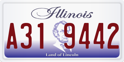 IL license plate A319442