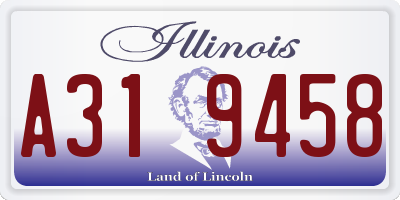 IL license plate A319458