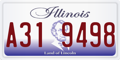 IL license plate A319498