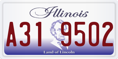 IL license plate A319502