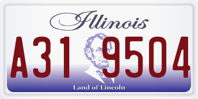 IL license plate A319504