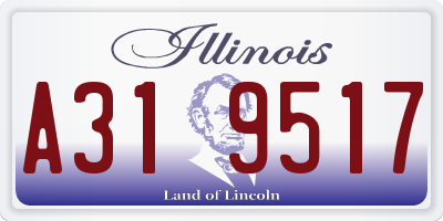 IL license plate A319517