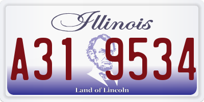 IL license plate A319534
