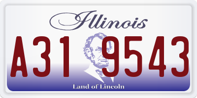 IL license plate A319543