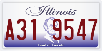 IL license plate A319547