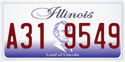 IL license plate A319549