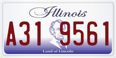 IL license plate A319561