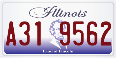 IL license plate A319562