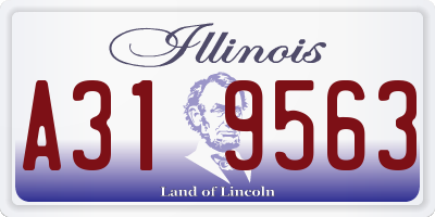 IL license plate A319563
