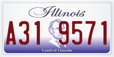 IL license plate A319571