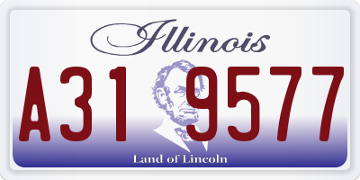 IL license plate A319577