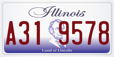 IL license plate A319578