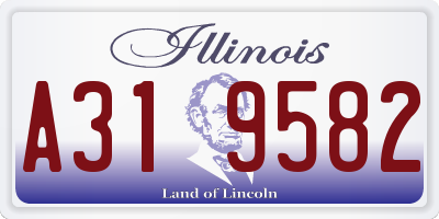 IL license plate A319582