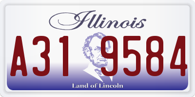 IL license plate A319584