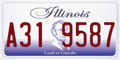 IL license plate A319587