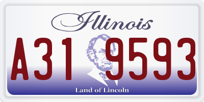IL license plate A319593