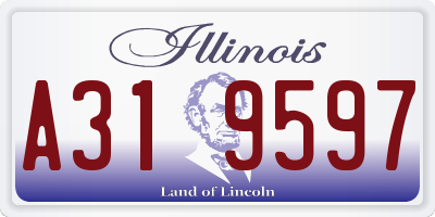 IL license plate A319597