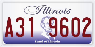 IL license plate A319602