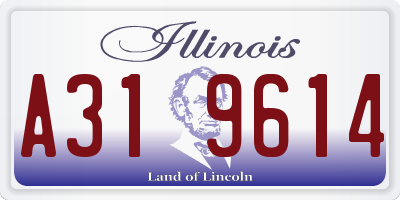 IL license plate A319614