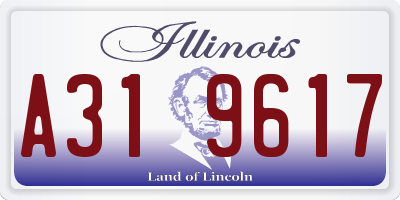 IL license plate A319617