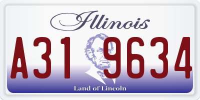 IL license plate A319634