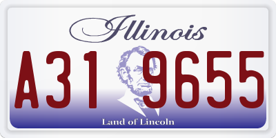 IL license plate A319655
