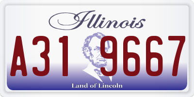 IL license plate A319667