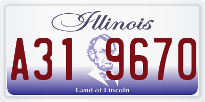 IL license plate A319670