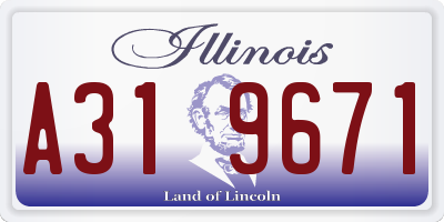 IL license plate A319671