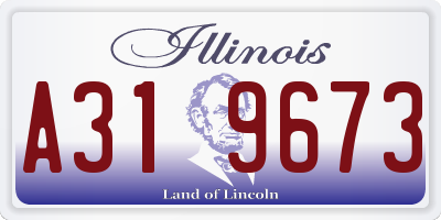 IL license plate A319673