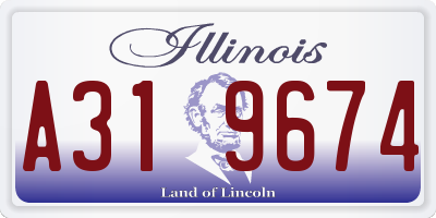 IL license plate A319674